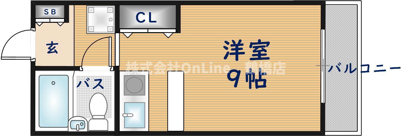 ハイツ優(ワンルーム/1階)の間取り写真