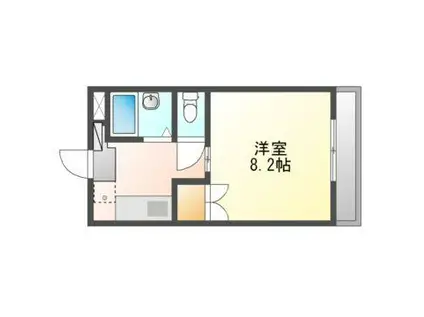 ブランシュ富士2(1K/1階)の間取り写真