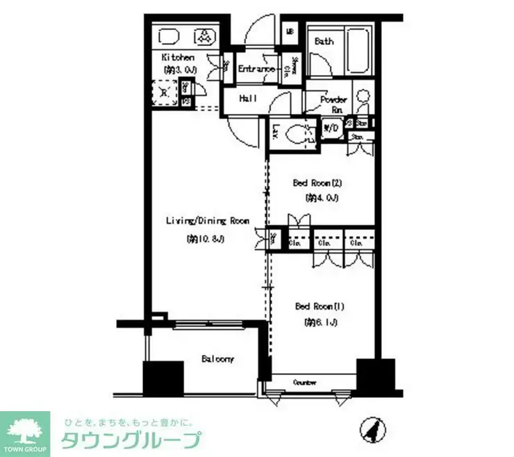 コクヨーレ日本橋 4階階 間取り