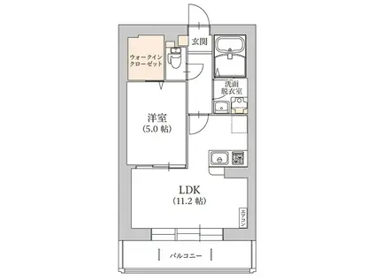 ルリアン(1LDK/3階)の間取り写真