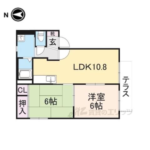 シャーメゾン・サンドルチェ(2LDK/1階)の間取り写真