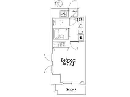 菱和パレス笹塚(1K/8階)の間取り写真