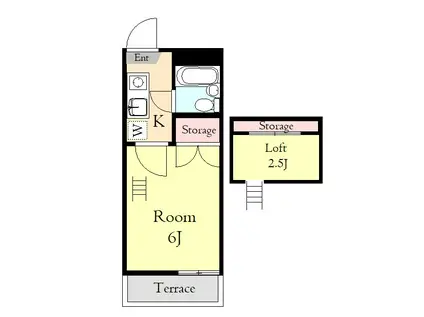 コリーヌ・M(1K/1階)の間取り写真