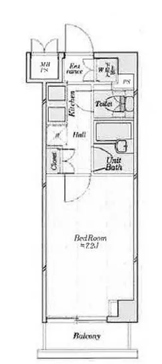 ルーブル西早稲田 2階階 間取り