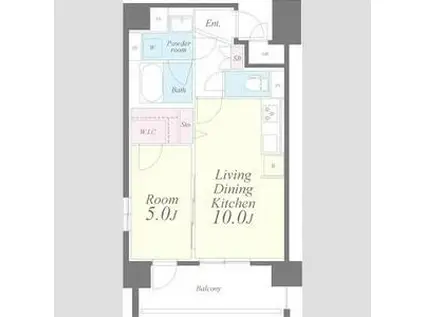 クリスタル丸の内(1LDK/1階)の間取り写真
