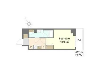 レジデンス船橋東中山(1K/7階)の間取り写真