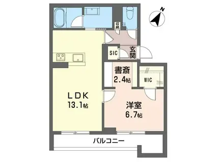 グレイス南林間(1LDK/3階)の間取り写真