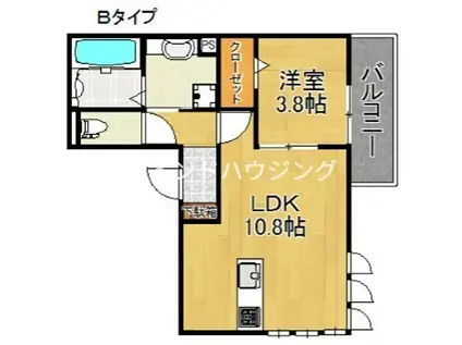 SALLYGARDEN(1LDK/1階)の間取り写真