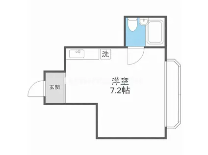 今井商事ビル27(ワンルーム/5階)の間取り写真