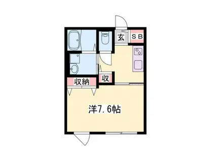 ハイムレトア新在家(1K/1階)の間取り写真