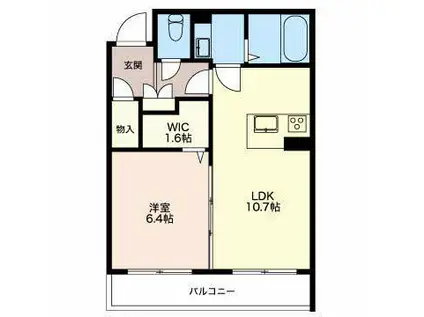 ウェルデンス上所島 壱番館(1LDK/1階)の間取り写真