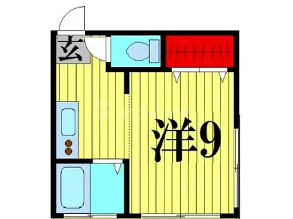 コーポ第三フクジュ(ワンルーム/1階)の間取り写真