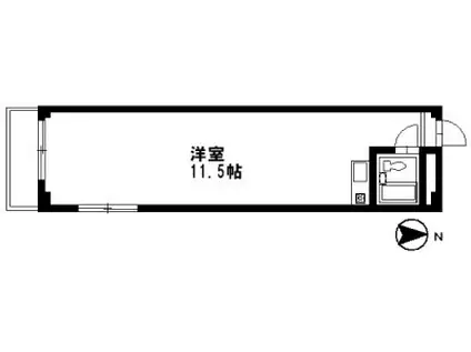朝日プラザ金沢カレッジスクエアI(ワンルーム/2階)の間取り写真