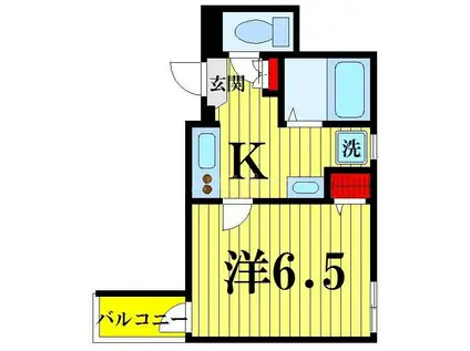 CASA BLANCA(1K/2階)の間取り写真