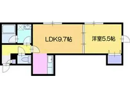 ステラアニマート(1LDK/3階)の間取り写真