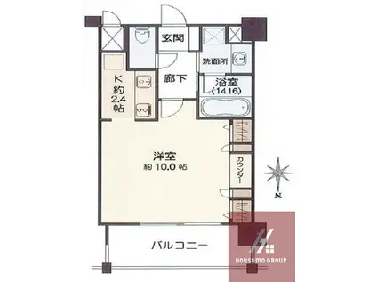 カイセイ天王寺(1K/5階)の間取り写真