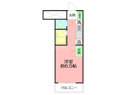 ラグゼナ本厚木(ワンルーム/1階)の間取り写真