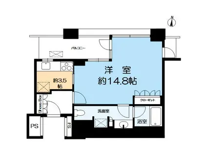 グランフロント大阪オーナーズタワー(1K/20階)の間取り写真