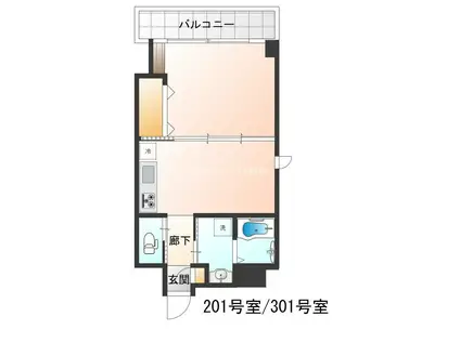 荏原7丁目マンション(1K/2階)の間取り写真