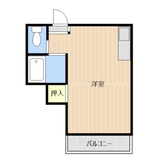 アルモ九品寺(ワンルーム/2階)の間取り写真