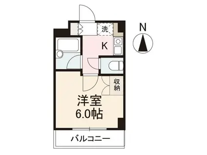 プレシャスタイム錦町(1K/3階)の間取り写真