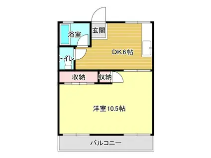 ガーデンハイツ黒澤(1DK/2階)の間取り写真