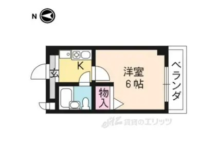 メゾン初紀(1K/1階)の間取り写真