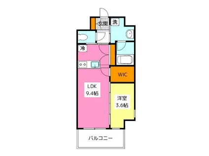 LUMINOUS ALFACIO(1LDK/2階)の間取り写真
