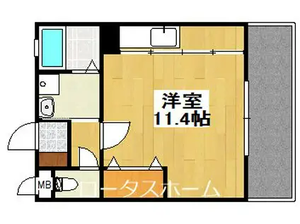 クラルテ ディヴァイン(ワンルーム/3階)の間取り写真