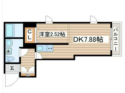FOREST VALLEY 南仙台(1DK/3階)の間取り写真
