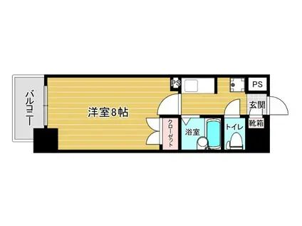 リファレンス駅南(1K/8階)の間取り写真