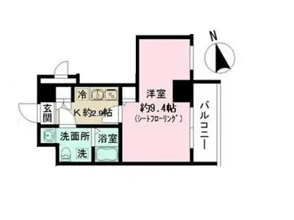 N-STAGE金沢文庫II(1K/4階)の間取り写真