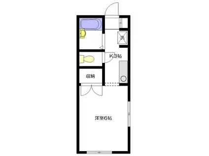 GRAND EIGHT(1K/1階)の間取り写真