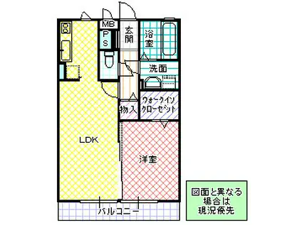 サウスプラザ(1LDK/3階)の間取り写真