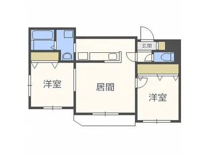 アールベリ元町(2LDK/3階)の間取り写真