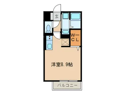 グランピュア土橋(ワンルーム/3階)の間取り写真