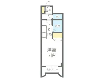エンドレス三井南3西7(1K/9階)の間取り写真