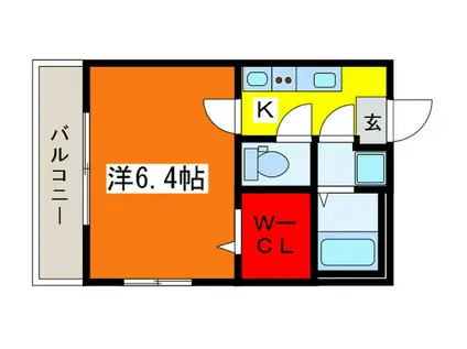 サンルーチェ西川口(1K/2階)の間取り写真