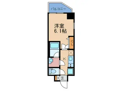 SAMTY KITAUMEDA RIVE(1K/7階)の間取り写真