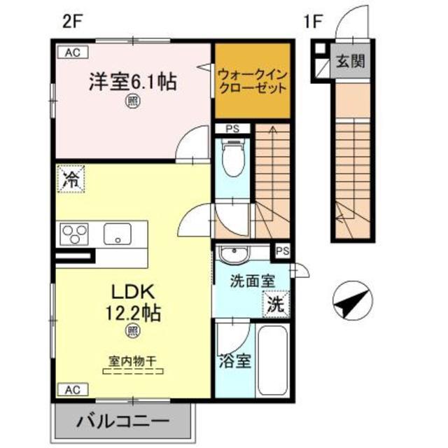 ステラ ルーチェ(1LDK/2階)の間取り写真