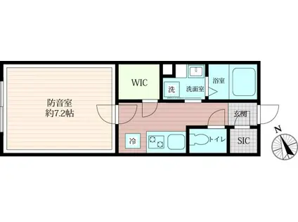 VORT瀬田レジデンス(1K/2階)の間取り写真