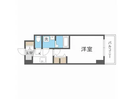 JPレジデンス大阪ウエストIII(1K/9階)の間取り写真