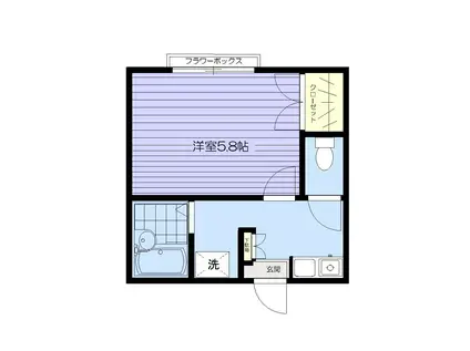 エルドラド西水元(1K/1階)の間取り写真