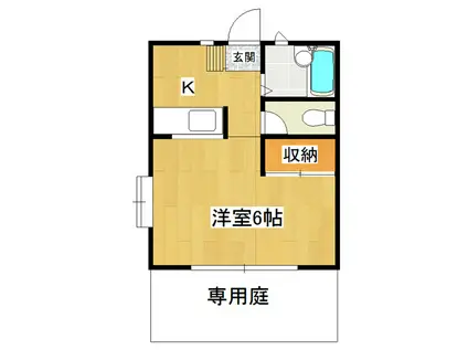 春日テラスハウス(1K/1階)の間取り写真