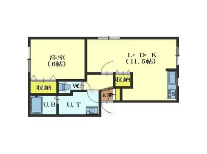 オークヒルズ杉並(1LDK/1階)の間取り写真