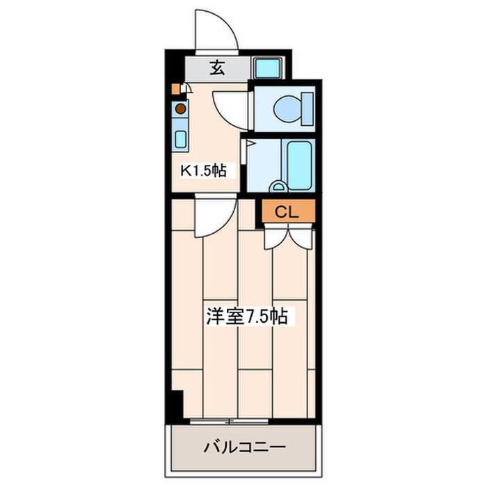 ABITARE海老名(1K/6階)の間取り写真