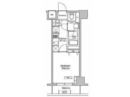 プラウドフラット荻窪II(1K/6階)の間取り写真