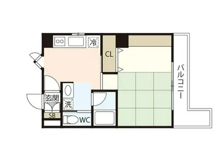 クヴェレセイキビル(1DK/3階)の間取り写真