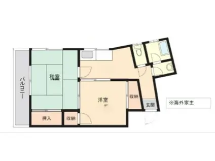 メゾン平和(2K/5階)の間取り写真