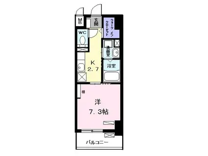 グレースヒルズ金山(1K/6階)の間取り写真